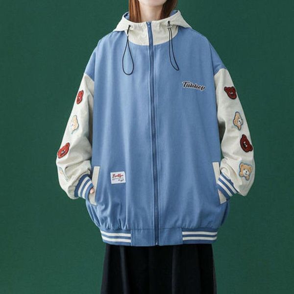 women's jackets bomber jacket women baseball uniform korean loose contrast college style autumn thin hooded coat streetwear vintage clo, Black;brown
women's jackets bomber jacket women baseball uniform korean loose contrast college style autumn thin hooded coat streetwear vintage clo, Black;brown