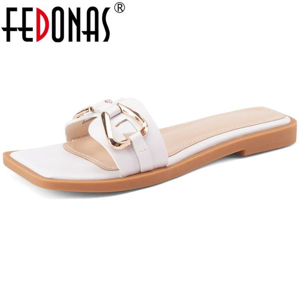 sandals fedonas metal decoration women slipper genuine leather shoes woman 2021 summer est party casual punk, Black
sandals fedonas metal decoration women slipper genuine leather shoes woman 2021 summer est party casual punk, Black