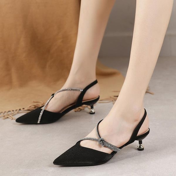 sandals large size widened high heels women's pumps shoes summer 2021 style pointed toe small, Black
sandals large size widened high heels women's pumps shoes summer 2021 style pointed toe small, Black