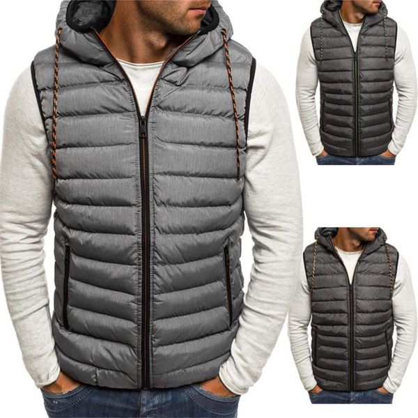 men's vests 2021 hooded sleeveless cotton vest pure color down slim jacket fall winter warm and comfortable thicken waistcoat, Black;white
men's vests 2021 hooded sleeveless cotton vest pure color down slim jacket fall winter warm and comfortable thicken waistcoat, Black;white