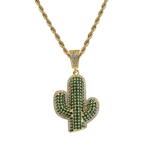 pendant necklaces 18k gold plated lab diamond necklace iced out cactus pendent hip hop chain for men charm jewelry, Silver
pendant necklaces 18k gold plated lab diamond necklace iced out cactus pendent hip hop chain for men charm jewelry, Silver