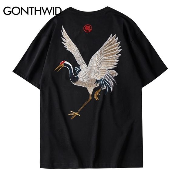 gonthwid harajuku embroidery crane tees shirts mens hip hop streetwear tshirts summer fashion casual short sleeve male 210324, White;black
gonthwid harajuku embroidery crane tees shirts mens hip hop streetwear tshirts summer fashion casual short sleeve male 210324, White;black