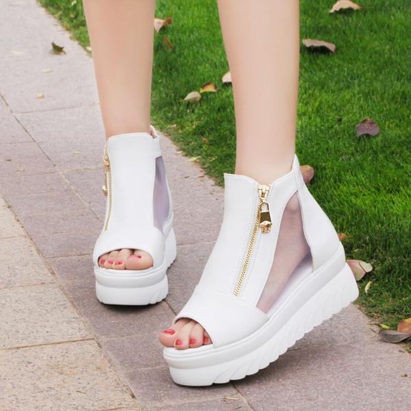 dress shoes fish mouth roman platform heel sandals ladies fashion net gauze stitching transparent women's, Black
dress shoes fish mouth roman platform heel sandals ladies fashion net gauze stitching transparent women's, Black