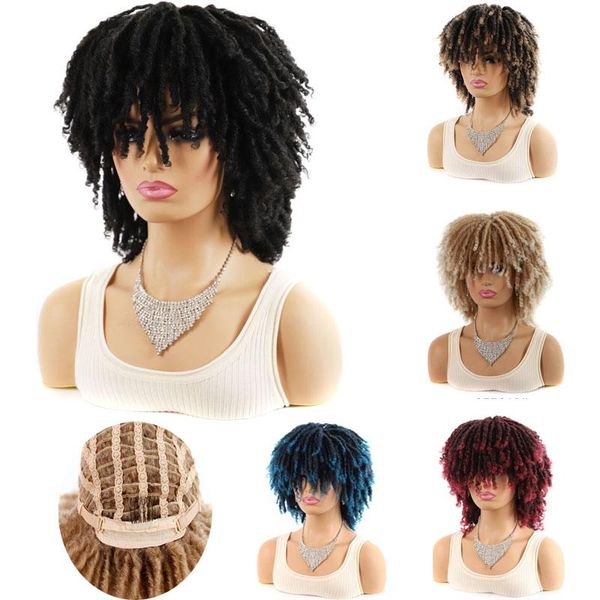 synthetic wigs jeedou short dreadlock hair wig curly black brown ombre color for african women
synthetic wigs jeedou short dreadlock hair wig curly black brown ombre color for african women