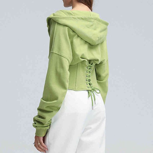 women's jackets women bandage corset hoodie spring autumn high waist tunic lace up hooded sweatshirt tracksuit street n7z7, Black;brown
women's jackets women bandage corset hoodie spring autumn high waist tunic lace up hooded sweatshirt tracksuit street n7z7, Black;brown