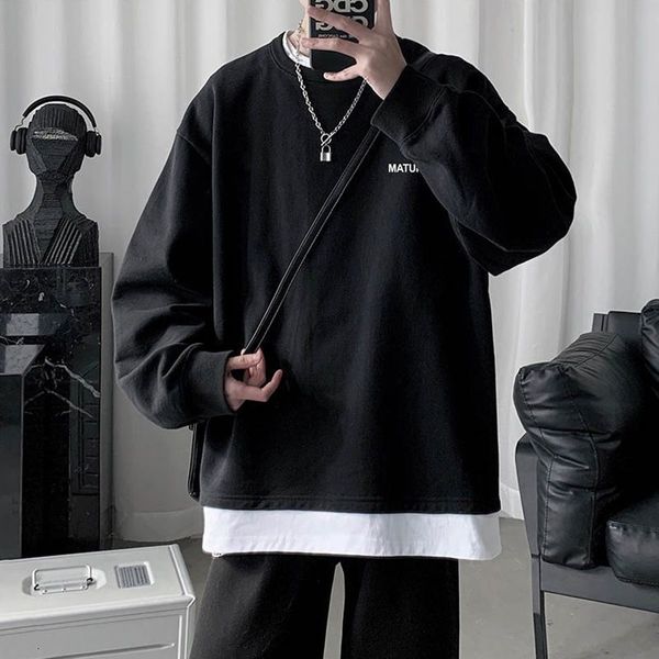 men's hoodies & sweatshirts nice fake two-piece male hoodie spring korean fall students long sleeve shirt hip hop lover oversized hoodi, Black
men's hoodies & sweatshirts nice fake two-piece male hoodie spring korean fall students long sleeve shirt hip hop lover oversized hoodi, Black