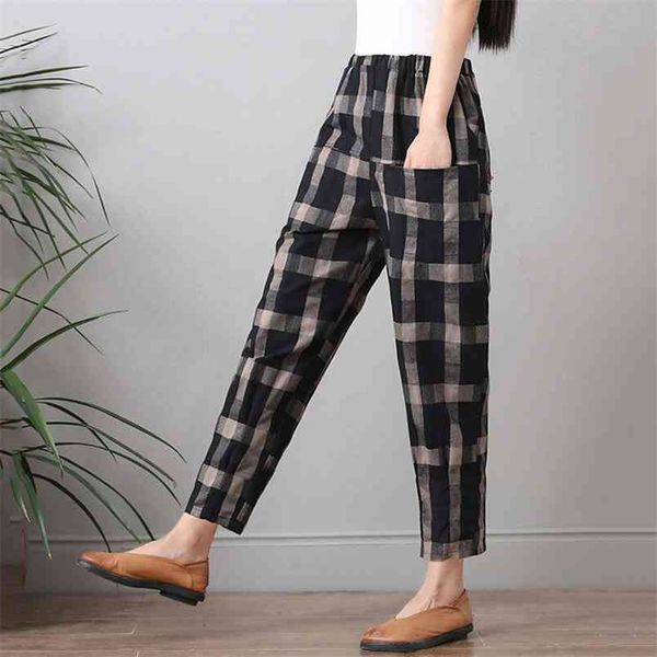 spring summer fashion women harem pants elastic waist loose casual plaid cotton ankle-length ladies trousers d60 210512, Black;white
spring summer fashion women harem pants elastic waist loose casual plaid cotton ankle-length ladies trousers d60 210512, Black;white