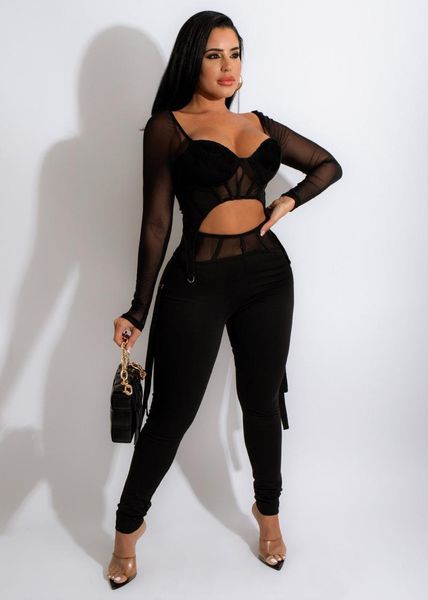 women's two piece pants 2021 quality fashion design 2pcs women set spring autumn solid v-neck pencil casual, White