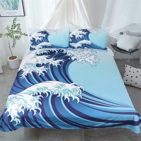 ocean bedding set bedroom decor boys girls kids gift duvet comforter cover 2/3 pieces bedspread with pillowcase sets