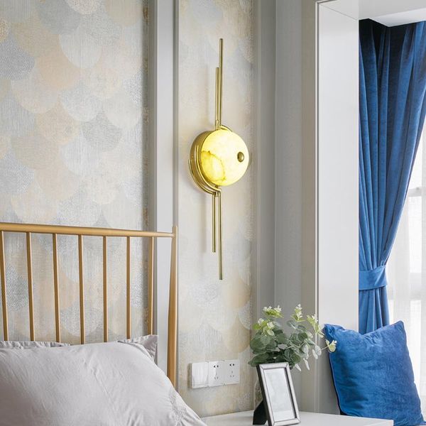 wall lamp modern marble light luxury creative bedroom bedside aisle living room model designer 
wall lamp modern marble light luxury creative bedroom bedside aisle living room model designer