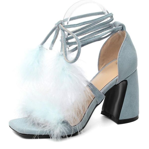 summer sandals women shoes feather thick heels ankle strap cross-tied super high heel lady big size 34-43, Black
summer sandals women shoes feather thick heels ankle strap cross-tied super high heel lady big size 34-43, Black