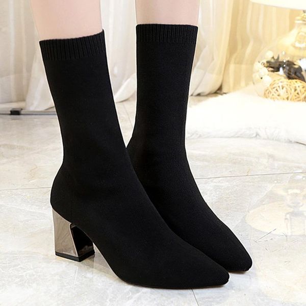 boots women black elegant pointed toe 2021 fashion spring autumn comfortable stretch chunky high heels shoes
boots women black elegant pointed toe 2021 fashion spring autumn comfortable stretch chunky high heels shoes