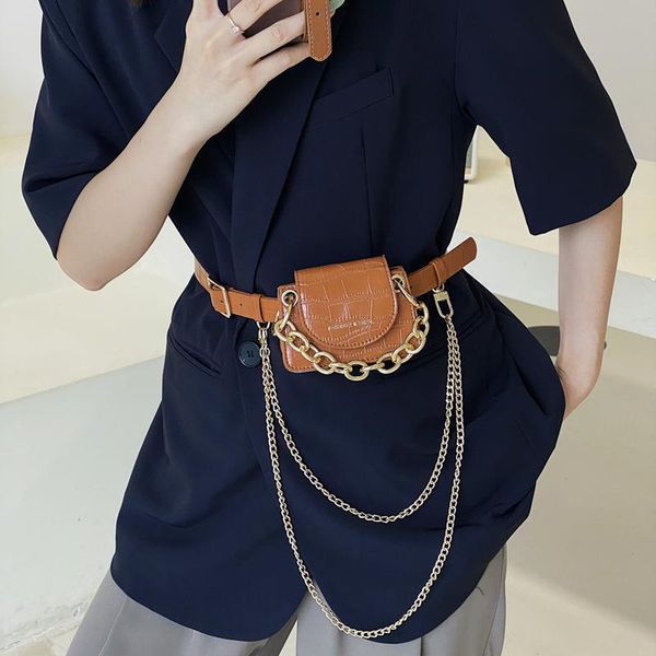 waist bags women bag 2021 fashion with metal chain straps mini fanny packs trendy belt small coin purse
waist bags women bag 2021 fashion with metal chain straps mini fanny packs trendy belt small coin purse