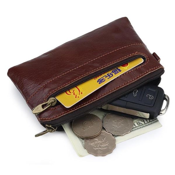 card holders leather small coin bag layer cowhide change purse selling key credit business mini wallet holder, Brown;gray 
card holders leather small coin bag layer cowhide change purse selling key credit business mini wallet holder, Brown;gray
