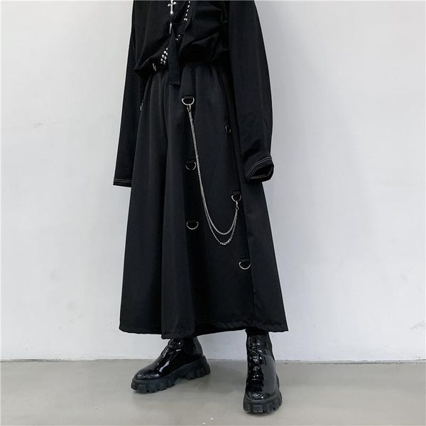 men's pants viankani men metal chain causal loose casual wide leg pant male japan style streetwear gothic punk kimono skirt m-xl, Black
men's pants viankani men metal chain causal loose casual wide leg pant male japan style streetwear gothic punk kimono skirt m-xl, Black