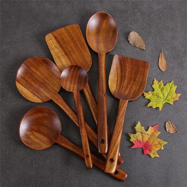 spoons natural teak wood tableware spoon long rice colander soup skimmer cooking scoop kitchen tool set
spoons natural teak wood tableware spoon long rice colander soup skimmer cooking scoop kitchen tool set