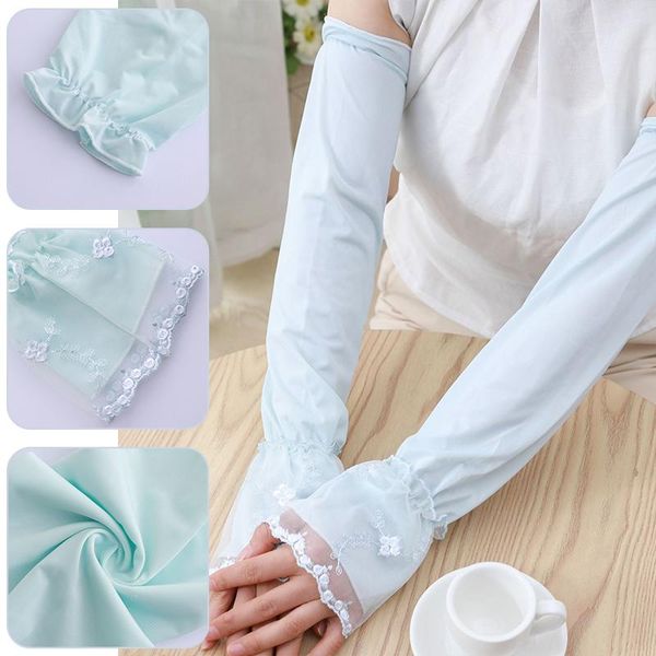 five fingers gloves 1pair women summer silk lace elastic sun protection arm sleeve thin breathable anti-uv long, Blue;gray
five fingers gloves 1pair women summer silk lace elastic sun protection arm sleeve thin breathable anti-uv long, Blue;gray