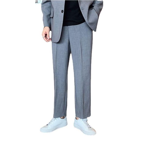 men's suits & blazers pant for men trendy fashion casual straight elastic waist ankle-length suit pants male korean streetwear chic tro, White;black
men's suits & blazers pant for men trendy fashion casual straight elastic waist ankle-length suit pants male korean streetwear chic tro, White;black