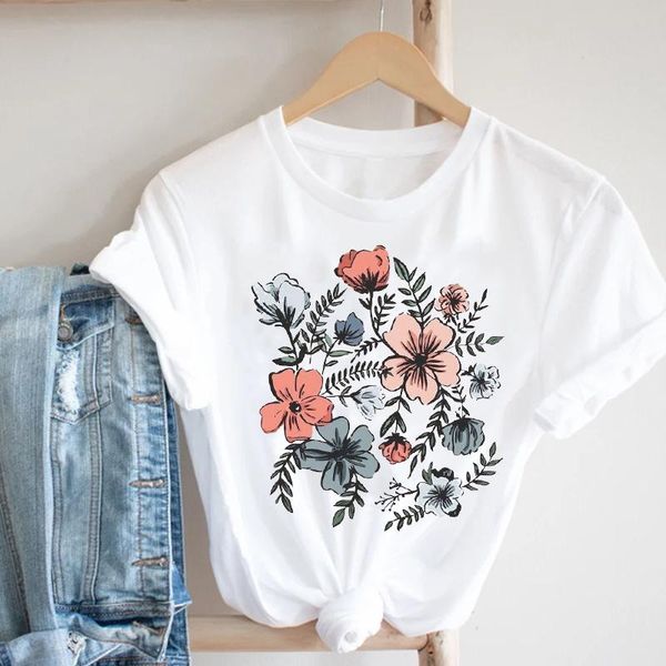 women's t-shirt women printing floral flower trend style cute love valentine's day fashion clothes print tee tshirt female graphic, White
women's t-shirt women printing floral flower trend style cute love valentine's day fashion clothes print tee tshirt female graphic, White