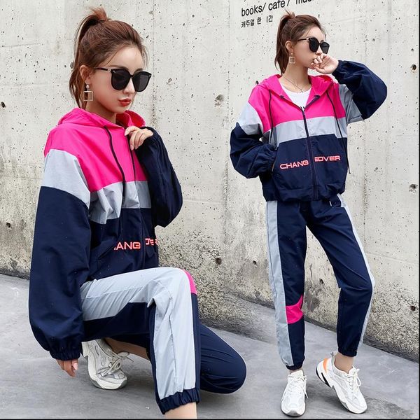 womens tracksuits hooded sportswear two piece sets outfits 3 color patchwork vogue female pants suit clothes casual sweatsuit, Gray
womens tracksuits hooded sportswear two piece sets outfits 3 color patchwork vogue female pants suit clothes casual sweatsuit, Gray