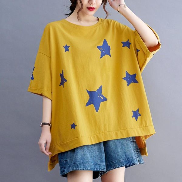 women's t-shirt oversized women cotton casual t-shirts arrival 2021 summer simple style star print loose comfortable female tees s4003, White
women's t-shirt oversized women cotton casual t-shirts arrival 2021 summer simple style star print loose comfortable female tees s4003, White