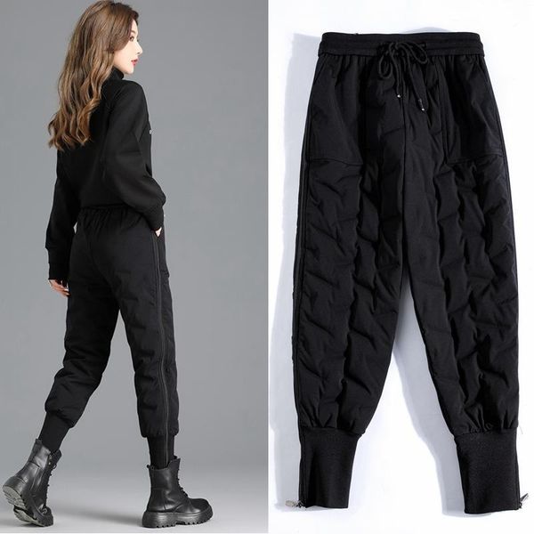 women winter pants thick warm loose harem high waist cotton quilted thermal female trousers -4xl women's & capris, Black;white
women winter pants thick warm loose harem high waist cotton quilted thermal female trousers -4xl women's & capris, Black;white