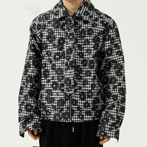 men's jackets autumn design plaid jacket 2021 fashion casual vintage print lapel short style coat thin clothing, Black;brown
men's jackets autumn design plaid jacket 2021 fashion casual vintage print lapel short style coat thin clothing, Black;brown