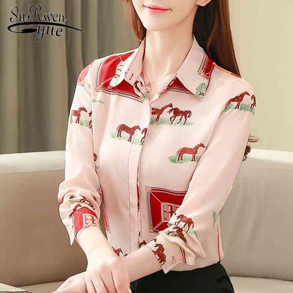 fashion long sleeve silk blouse casual print office lady women button shirt korean turn-collar pink plus size 8114 50 210521, White
fashion long sleeve silk blouse casual print office lady women button shirt korean turn-collar pink plus size 8114 50 210521, White