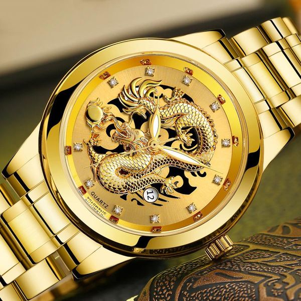 wristwatches mens watches luxury chinese dragon golden watch waterproof luminous ultra-thin steel calendar quartz, Slivery;brown
wristwatches mens watches luxury chinese dragon golden watch waterproof luminous ultra-thin steel calendar quartz, Slivery;brown