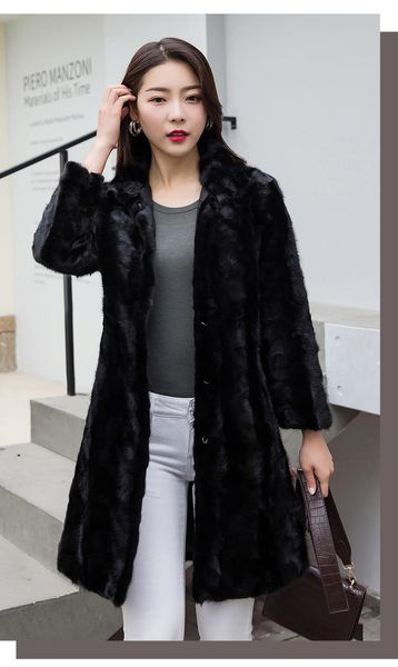 women's fur & faux real natural mink coat long fashion stand collar warm winter waistcoats jacket custom any size, Black
women's fur & faux real natural mink coat long fashion stand collar warm winter waistcoats jacket custom any size, Black