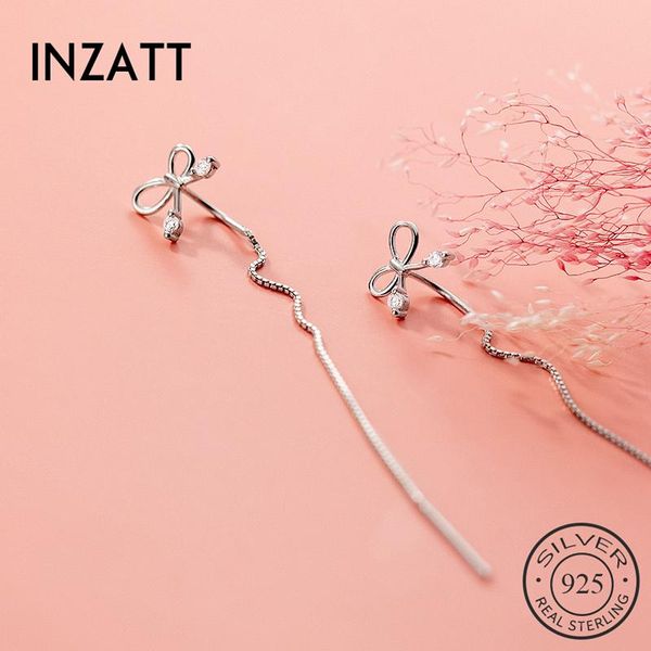 hoop & huggie inzareal 925 sterling silver zircon bowknot chain tassel earrings for fashion women party ol fine jewelry accessories, Golden;silver
hoop & huggie inzareal 925 sterling silver zircon bowknot chain tassel earrings for fashion women party ol fine jewelry accessories, Golden;silver