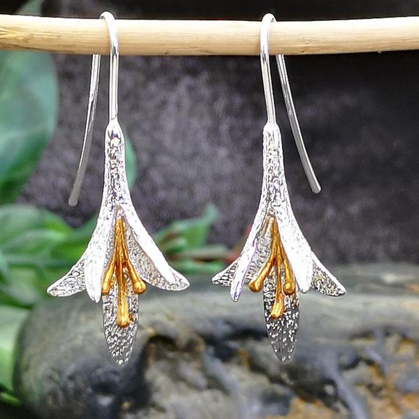 korean fashion real silver color long flower drop earrings female punk handmade lily dangle thailand crafts jewelry & chandelier
korean fashion real silver color long flower drop earrings female punk handmade lily dangle thailand crafts jewelry & chandelier