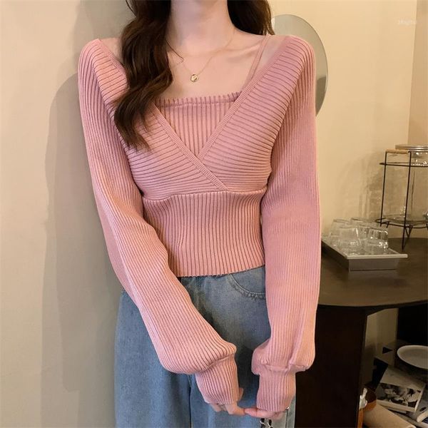 women's sweaters fashion fake two piece knitted pullovers women long sleeve square collar sweater fall elegsant chic slim waist sueter, White;black
women's sweaters fashion fake two piece knitted pullovers women long sleeve square collar sweater fall elegsant chic slim waist sueter, White;black