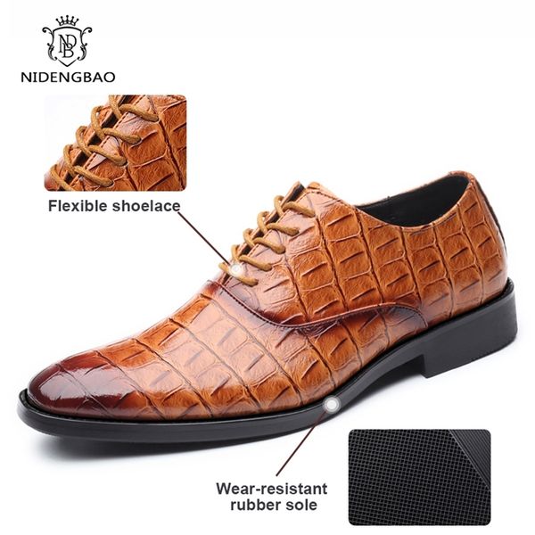large size 38-47 mens dress shoes leather fashion pointed toe lace up male formal footwear wedding brogue oxfords party 211102, Black
large size 38-47 mens dress shoes leather fashion pointed toe lace up male formal footwear wedding brogue oxfords party 211102, Black
