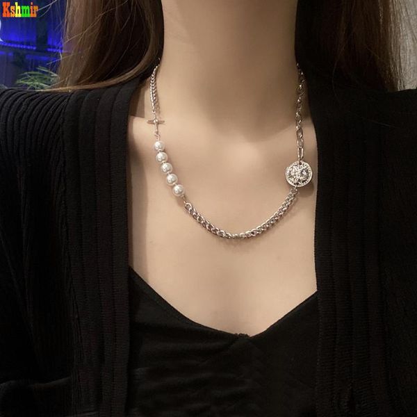 chains kshmir pearl necklace creative asymmetrical stitching cross choker fashion short female decorative 2021, Silver
chains kshmir pearl necklace creative asymmetrical stitching cross choker fashion short female decorative 2021, Silver