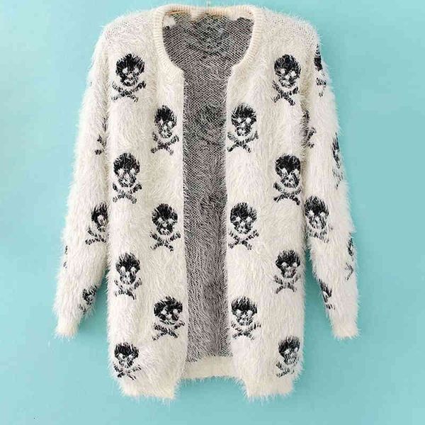 women's sweaters camisola de caveira moda coreana para mulheres, roupa gótica outono e inverno, gola redonda, longa, cardigã malha, bra, White;black
women's sweaters camisola de caveira moda coreana para mulheres, roupa gótica outono e inverno, gola redonda, longa, cardigã malha, bra, White;black