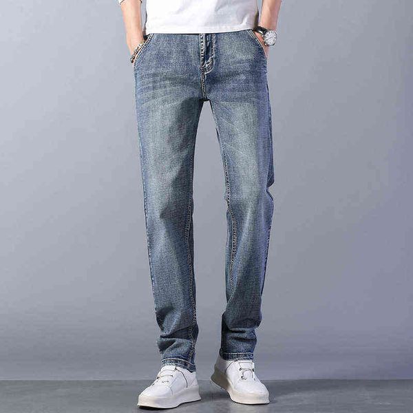 21 year spring and autumn loose straight jeans elastic friendly men's pants, Blue
21 year spring and autumn loose straight jeans elastic friendly men's pants, Blue