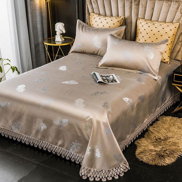 sheets & sets high-quality ice silk jacquard mat case, with lace, sheet style, suitable for 1.5/1.8/2.0m bed
sheets & sets high-quality ice silk jacquard mat case, with lace, sheet style, suitable for 1.5/1.8/2.0m bed