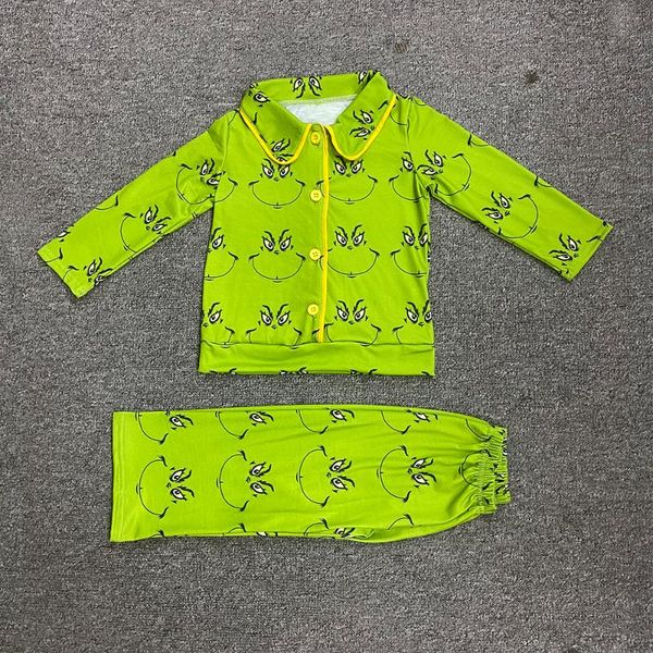 clothing sets autumn clothes green long sleeve and trousers christmas monster print pattern boys, White
clothing sets autumn clothes green long sleeve and trousers christmas monster print pattern boys, White