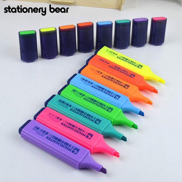 highlighters 8 pcs/set oblique single head color highlighter pen mildliner colors fluorescent markers gift school&office stationery, Black;red
highlighters 8 pcs/set oblique single head color highlighter pen mildliner colors fluorescent markers gift school&office stationery, Black;red