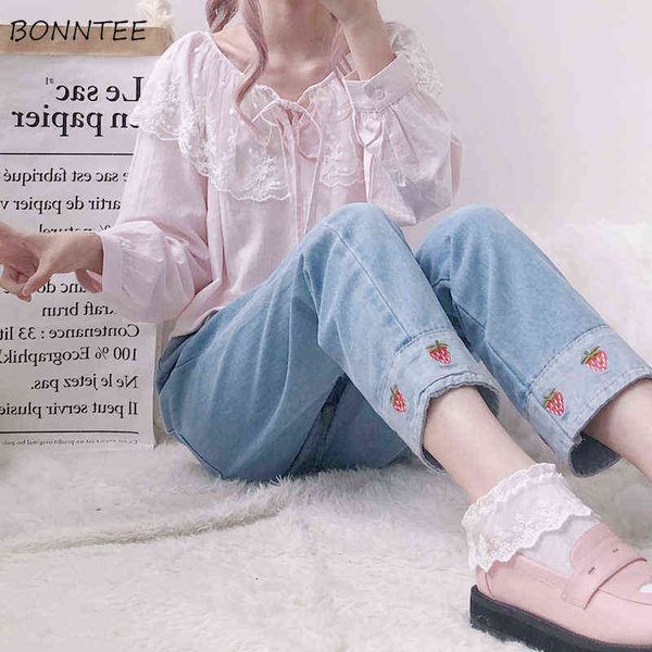 jeans women strawberry printed patchwork harajuku elastic high waist ankle-length jean femme womens korean style kawaii leisure, Blue
jeans women strawberry printed patchwork harajuku elastic high waist ankle-length jean femme womens korean style kawaii leisure, Blue