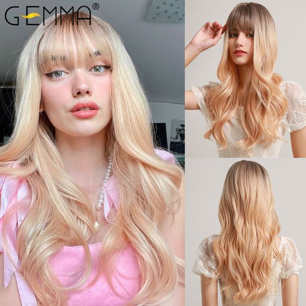 long wavy synthetic wig for women girl omber light brown orange cosplay daily party wigs with bangs high temperature fiber, Black
long wavy synthetic wig for women girl omber light brown orange cosplay daily party wigs with bangs high temperature fiber, Black