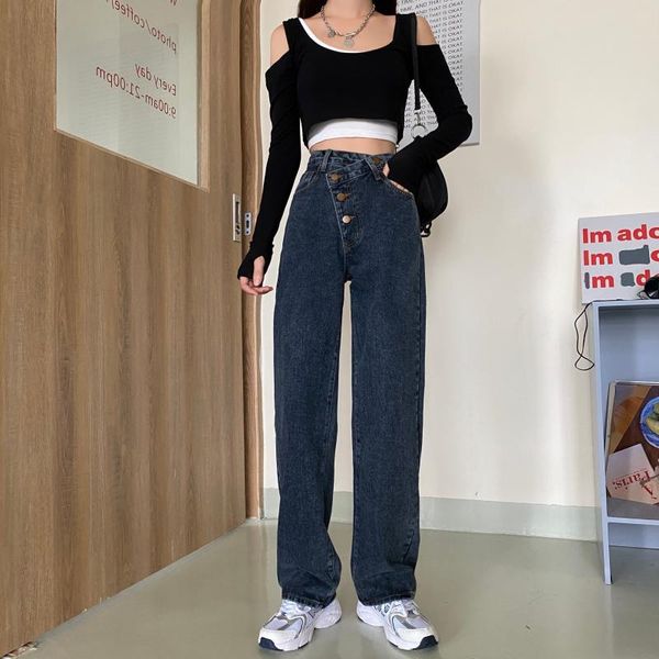 women's jeans high waist boyfriend women wide leg straight mom chic streer korean denim pants 2021 blue
women's jeans high waist boyfriend women wide leg straight mom chic streer korean denim pants 2021 blue