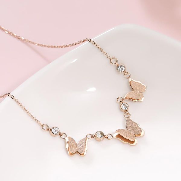 pendant necklaces trendy light luxury rose gold frosted butterfly women fashion elegant female wedding engagement jewelry wholesale, Silver
pendant necklaces trendy light luxury rose gold frosted butterfly women fashion elegant female wedding engagement jewelry wholesale, Silver