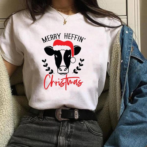women's t-shirt female camisas lady t shirt t-shirts year merry christmas ladies graphic womens tees women heifer cow, White
women's t-shirt female camisas lady t shirt t-shirts year merry christmas ladies graphic womens tees women heifer cow, White