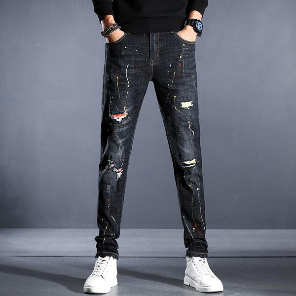 men's jeans 2021 fashion casual denim pants homme slim elastic pantalones hole stretch fit mens male brand, Blue
men's jeans 2021 fashion casual denim pants homme slim elastic pantalones hole stretch fit mens male brand, Blue
