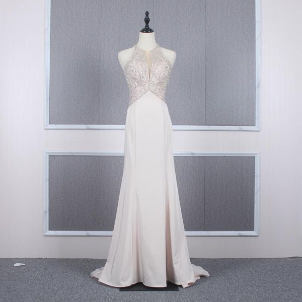 bridesmaid dress fashion handmade beaded slim fishtail party evening for women, White;pink
bridesmaid dress fashion handmade beaded slim fishtail party evening for women, White;pink