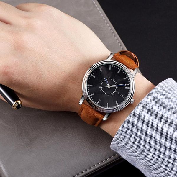 wristwatches fashion quartz watch unique leisure leather watches relogio masculino brand yazole business belt men's simple, Slivery;brown
wristwatches fashion quartz watch unique leisure leather watches relogio masculino brand yazole business belt men's simple, Slivery;brown