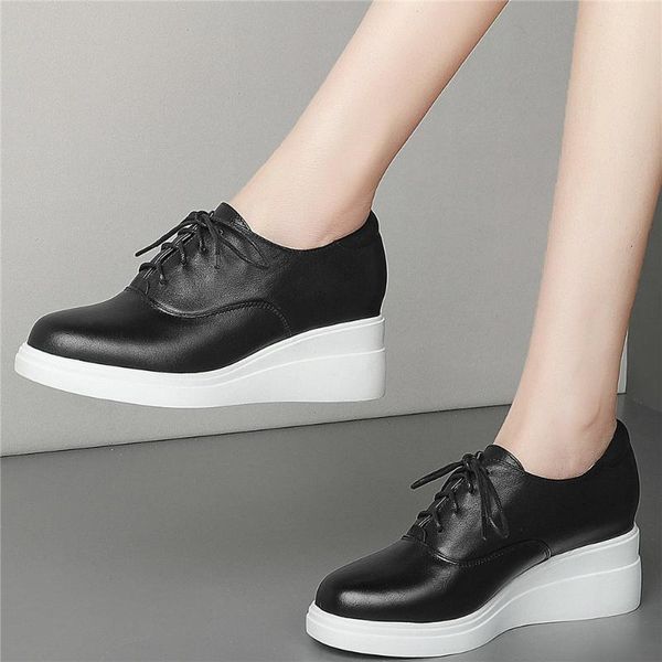 boots fashion sneakers women lace up genuine leather wedges high heel ankle female round toe platform pumps shoes casual, Black
boots fashion sneakers women lace up genuine leather wedges high heel ankle female round toe platform pumps shoes casual, Black