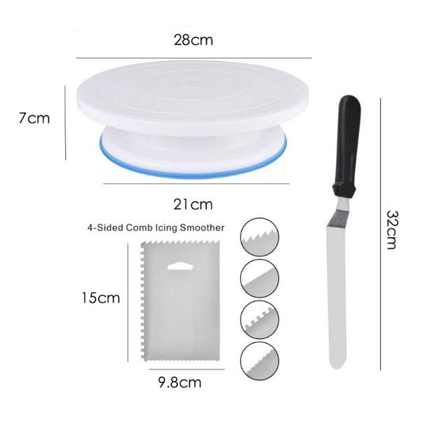 manual rotating cake decorating turntable set round non-slip flower table baking tools & pastry
manual rotating cake decorating turntable set round non-slip flower table baking tools & pastry